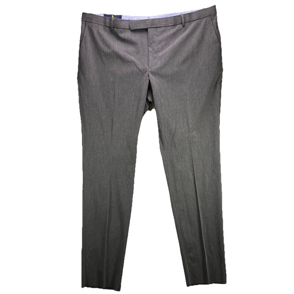 Polo Ralph Lauren Suit Pants Mens 47W Gray Raw Unhemmed NWT - Picture 1 of 13